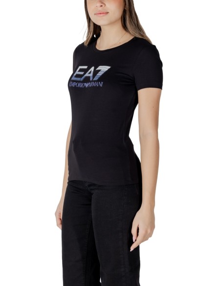 T-shirt noir imprimé Ea7 femme