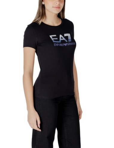 T-shirt noir imprimé Ea7 femme