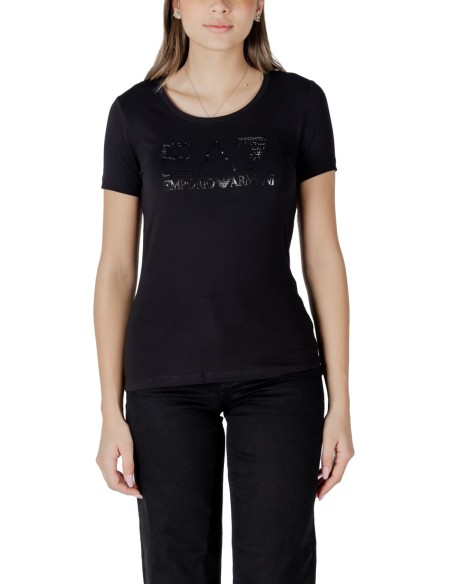 T-shirt noir imprimé Ea7 femme