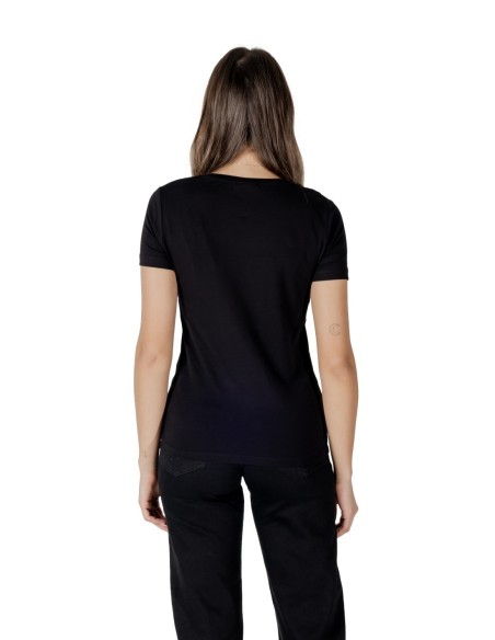 T-shirt noir imprimé Ea7 femme
