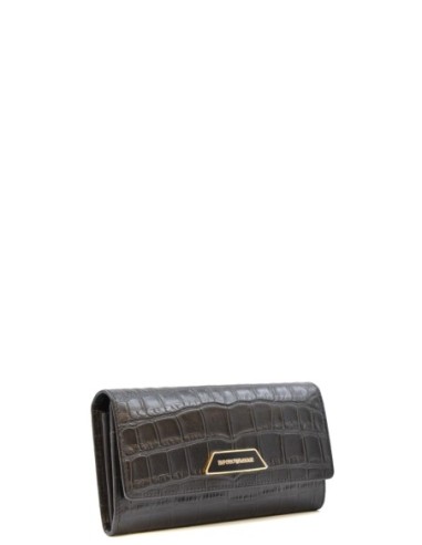 Portefeuille noir Emporio Armani femme