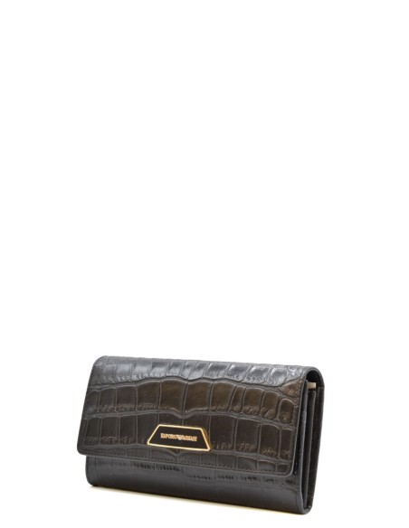 Portefeuille noir Emporio Armani femme