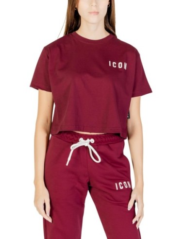 T-shirt bordeaux Icon femme