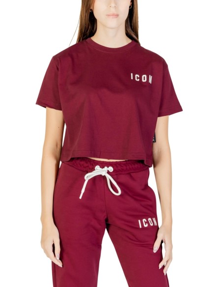 T-shirt bordeaux Icon femme