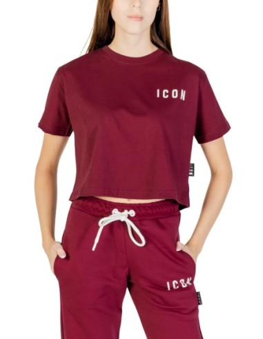 T-shirt bordeaux Icon femme