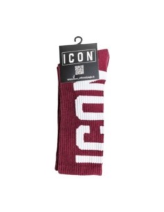 Chaussettes homme bordeaux imprimé Icon – style et maintien