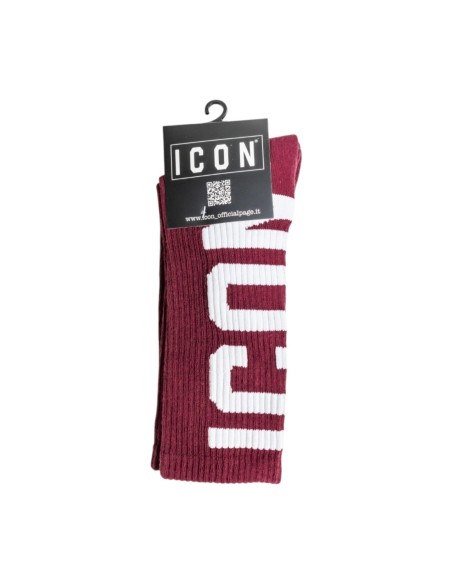 Chaussettes homme bordeaux imprimé Icon – style et maintien