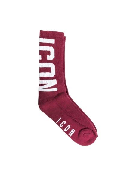 Chaussettes homme bordeaux imprimé Icon – style et maintien