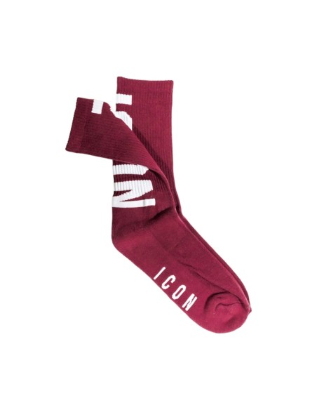 Chaussettes homme bordeaux imprimé Icon – style et maintien