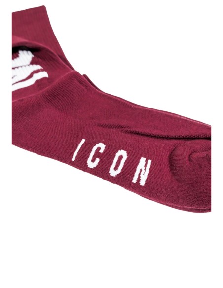 Chaussettes homme bordeaux imprimé Icon – style et maintien