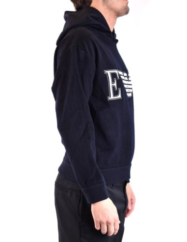 Sweat bleu imprimé Emporio Armani homme
