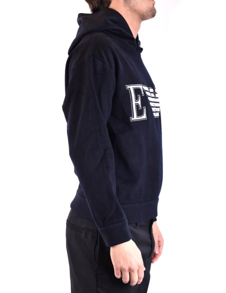 Sweat bleu imprimé Emporio Armani homme