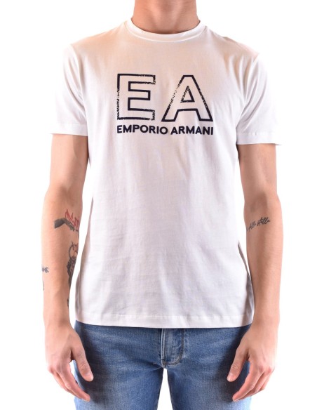 T-shirt blanc imprimé Emporio Armani homme
