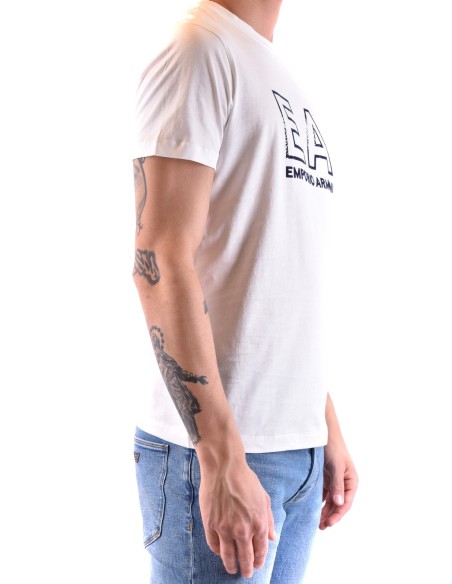 T-shirt blanc imprimé Emporio Armani homme