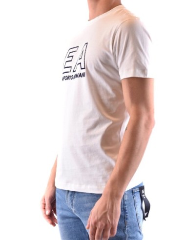T-shirt blanc imprimé Emporio Armani homme