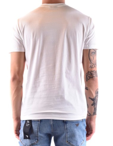 T-shirt blanc imprimé Emporio Armani homme