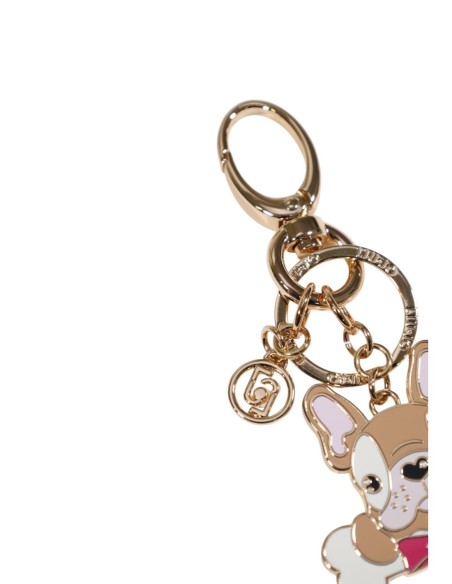 Porte-clés Liu Jo doré motif original