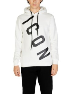 Sweat blanc capuche Icon homme