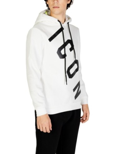 Sweat blanc capuche Icon homme