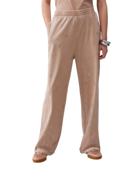 Pantalon beige coton Liu Jo femme