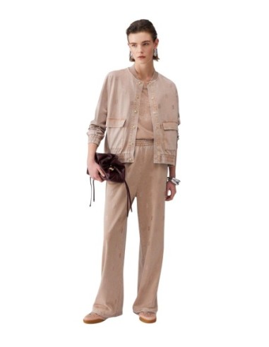 Pantalon beige coton Liu Jo femme