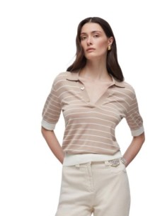 Polo beige rayé Liu Jo femme