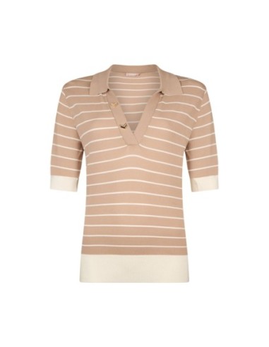Polo beige rayé Liu Jo femme
