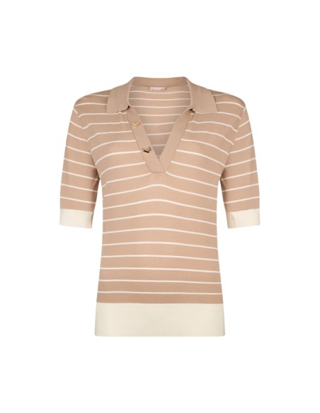 Polo beige rayé Liu Jo femme