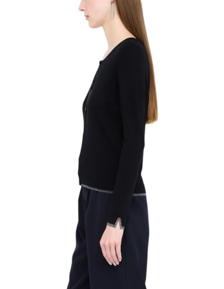 Pull noir boutonné | Liu Jo