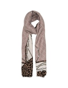 Écharpe beige léopard Liu Jo femme