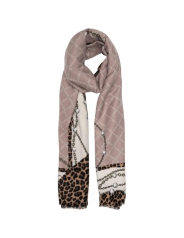Écharpe beige léopard Liu Jo femme