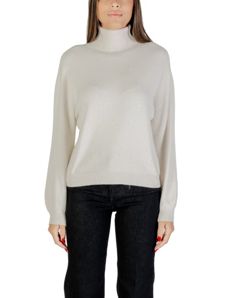 Pull blanc col montant Liu Jo femme