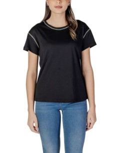 T-shirt noir strass Liu Jo femme