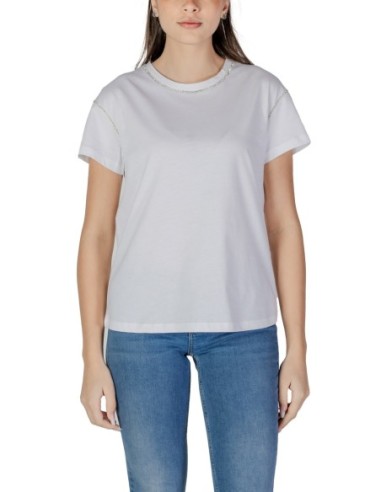 T-shirt blanc strass Liu Jo femme