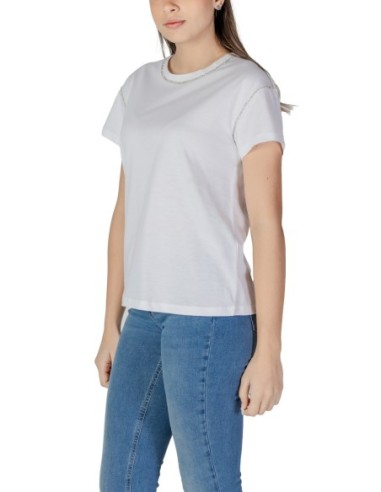 T-shirt blanc strass Liu Jo femme