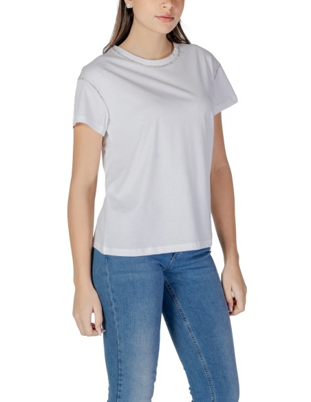 T-shirt blanc strass Liu Jo femme