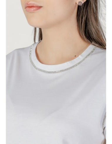 T-shirt blanc strass Liu Jo femme