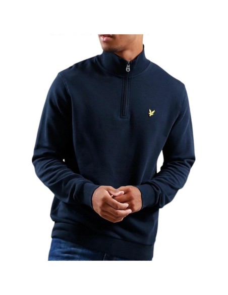 Sweat bleu zippé Lyle & Scott homme