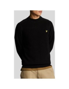 Pull noir coton Lyle & Scott homme