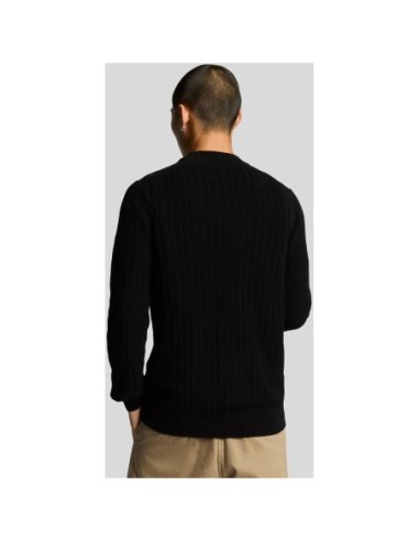 Pull noir coton Lyle & Scott homme