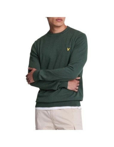 Pull vert mérinos Lyle & Scott homme