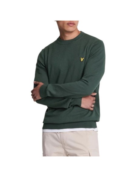 Pull vert mérinos Lyle & Scott homme