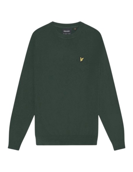 Pull vert mérinos Lyle & Scott homme