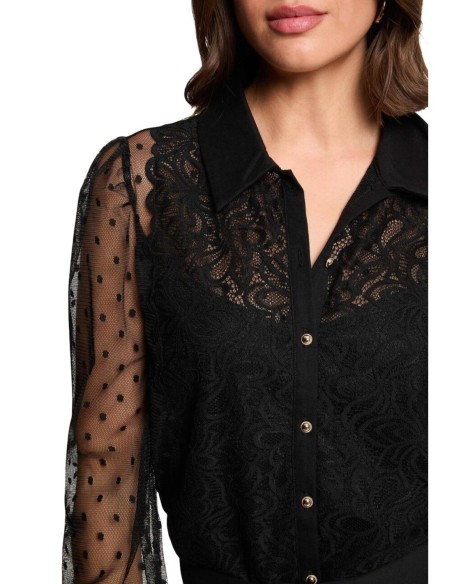 Blouse noire Morgan femme