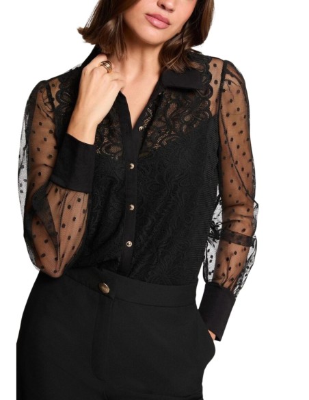 Blouse noire Morgan femme