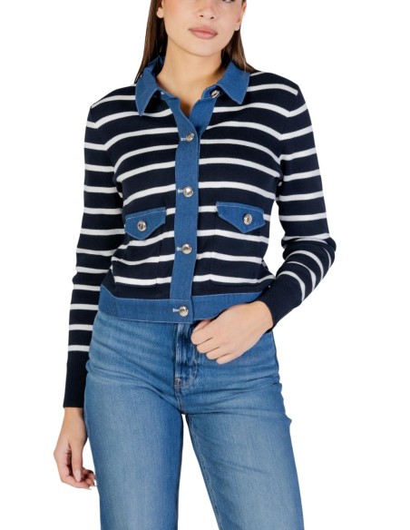 Pull bleu rayé Morgan femme