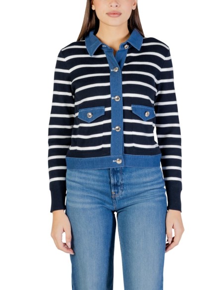 Pull bleu rayé Morgan femme