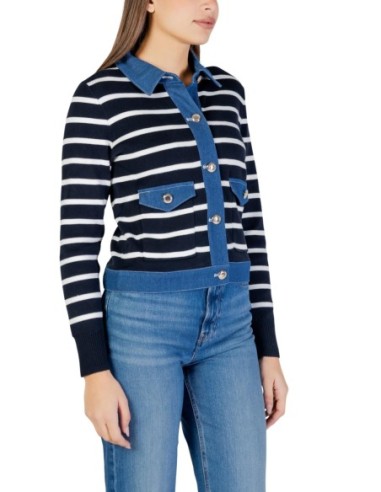 Pull bleu rayé Morgan femme