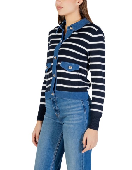 Pull bleu rayé Morgan femme