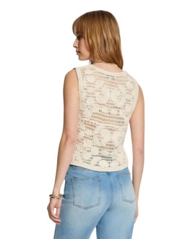 Gilet beige floral Morgan femme